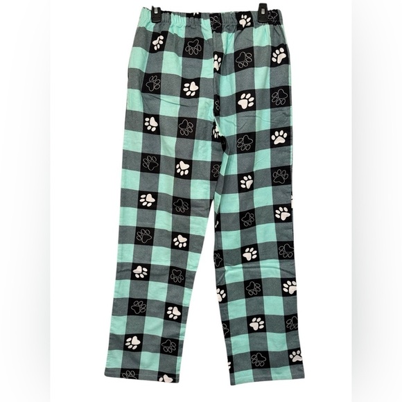 Paw Print Buffalo Plaid Flannel Lounge PJ Pants - Picture 5 of 10